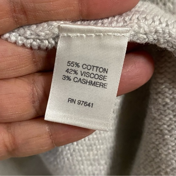 PureJill Cardigan Women’s Size Small Gray Cotton Cashmere Blend Open Cardigan - Picture 12 of 12